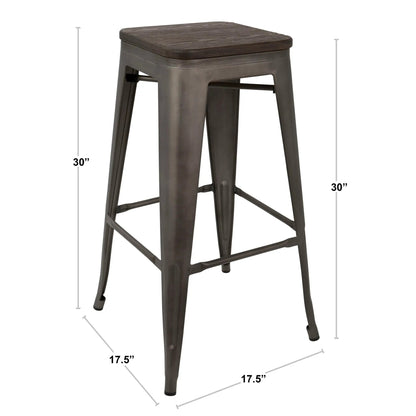 Oregon Contemporary Barstools Set of 2 Durable