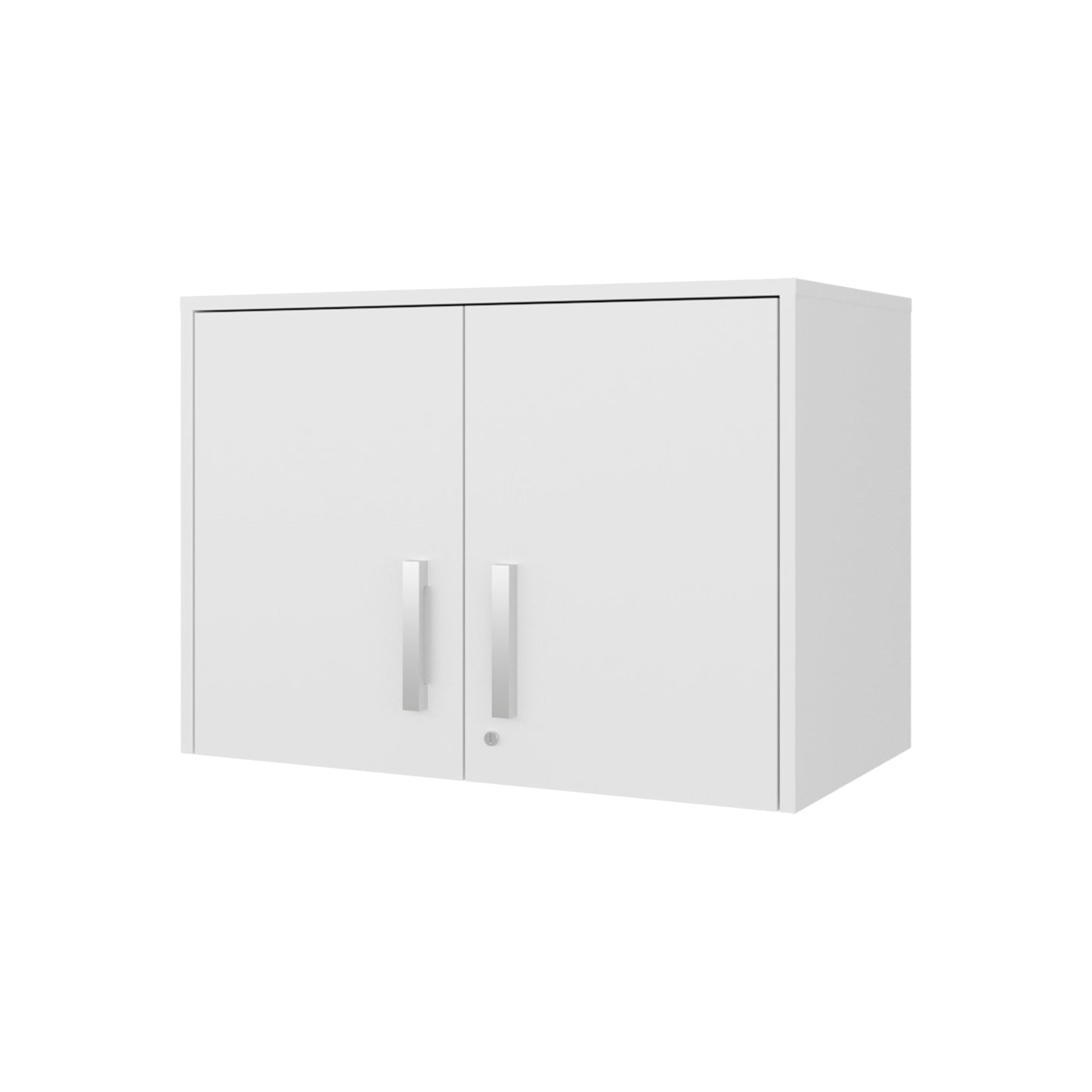 Danbury Storage Cabinet Wall Cabinet by HouseOfZazla, white, two-door with silver handles on Tampa Home & Garden Store