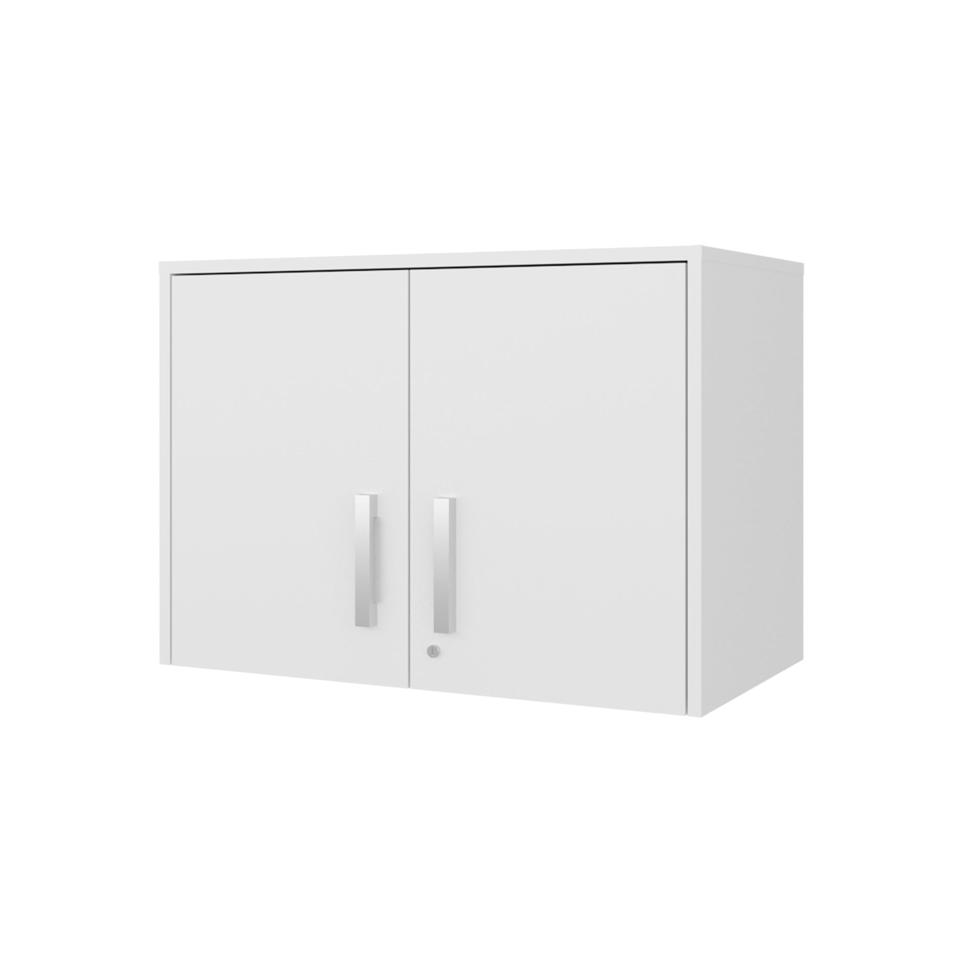 Danbury Storage Cabinet Wall Cabinet by HouseOfZazla, white, two-door with silver handles on Tampa Home & Garden Store