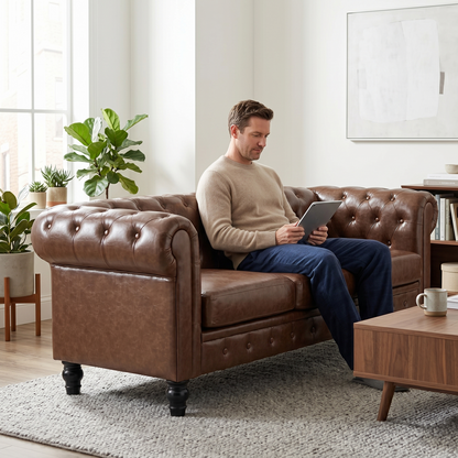 Elegant Tufted Sofa and Luxurious Comfort