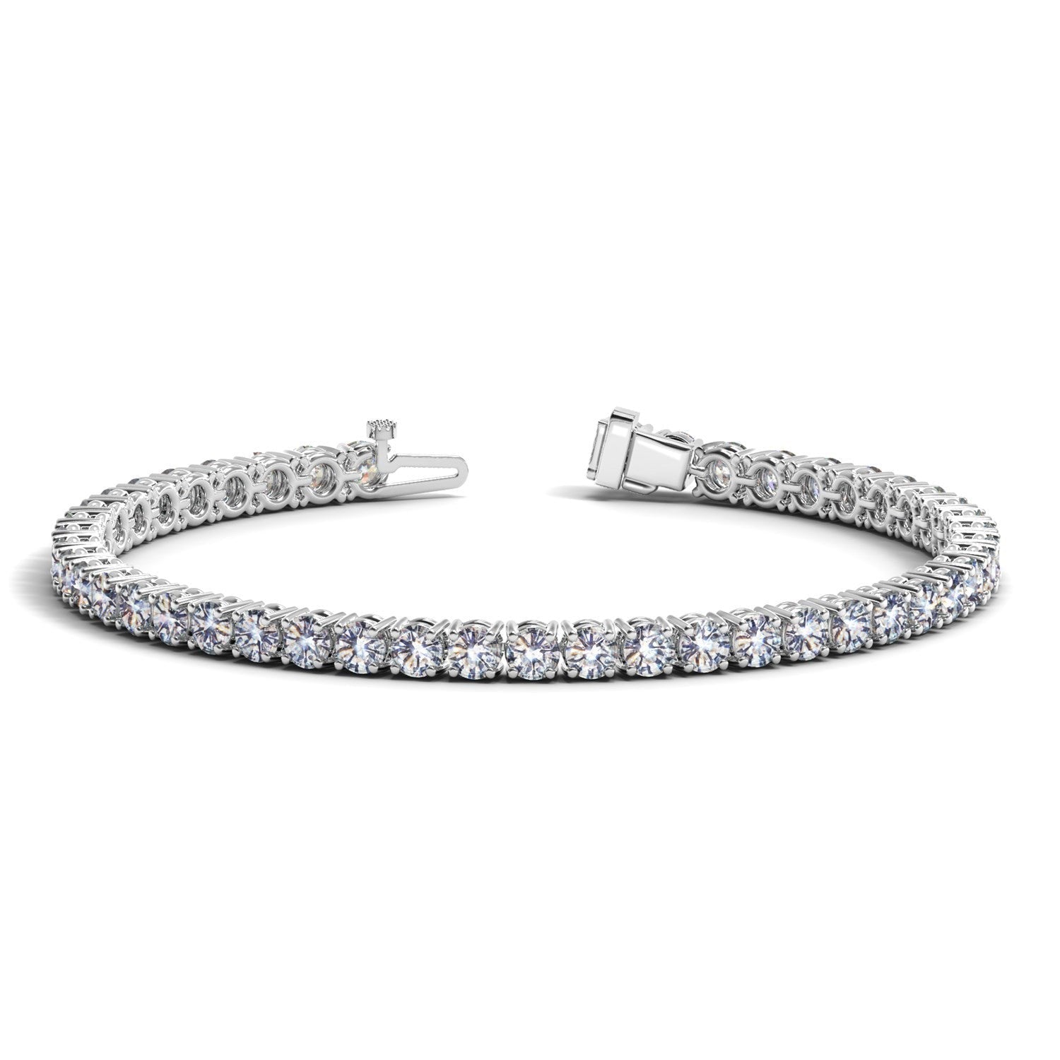 Lab grown round diamond tennis bracelet in 14k white gold with 10 cctw F/G VS2/SI1 on Tampa Home & Garden Store