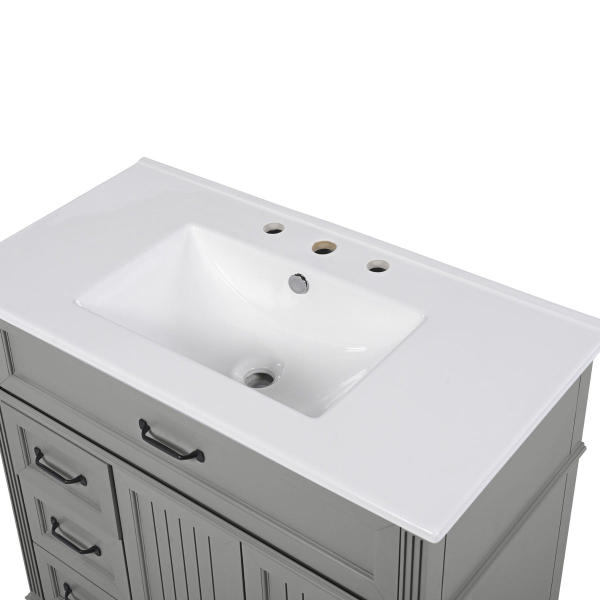Bathroom vanity with sink and drawers freestanding solid wood cabinet white by HouseOfZazla on Tampa Home & Garden Store