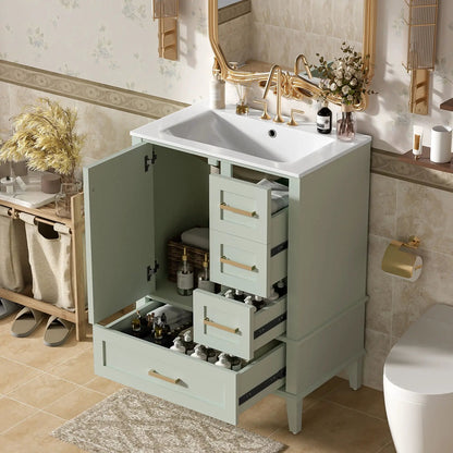 Bathroom Vanity With Sink Solid Wood Cabinet
