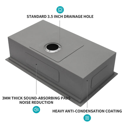 30 Inch Undermount and Ledge Stainless Steel Sink
