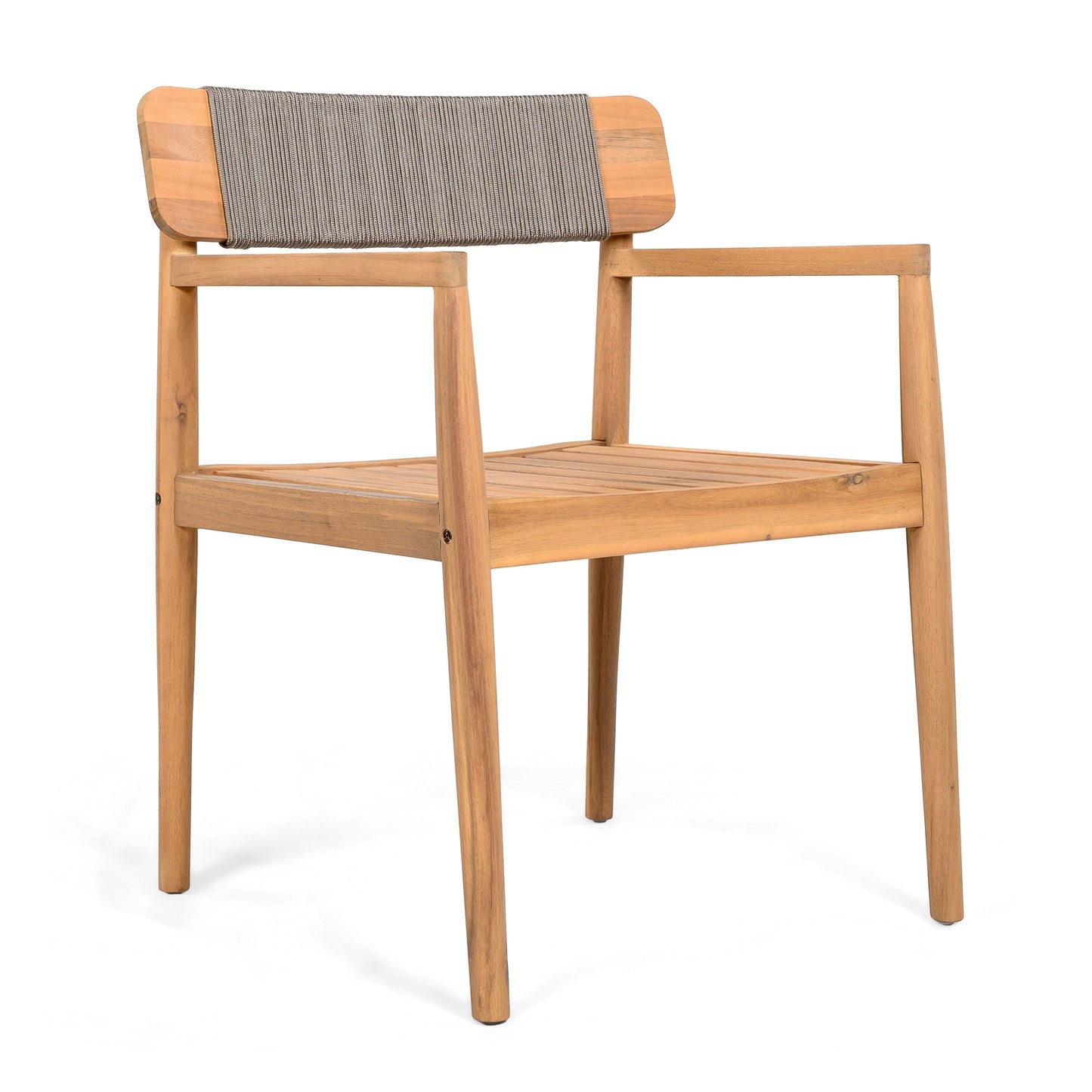 Acacia Wood Outdoor Dining Chairs with Arms