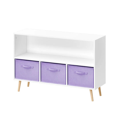 Bookcase with Collapsible Drawers Book Display