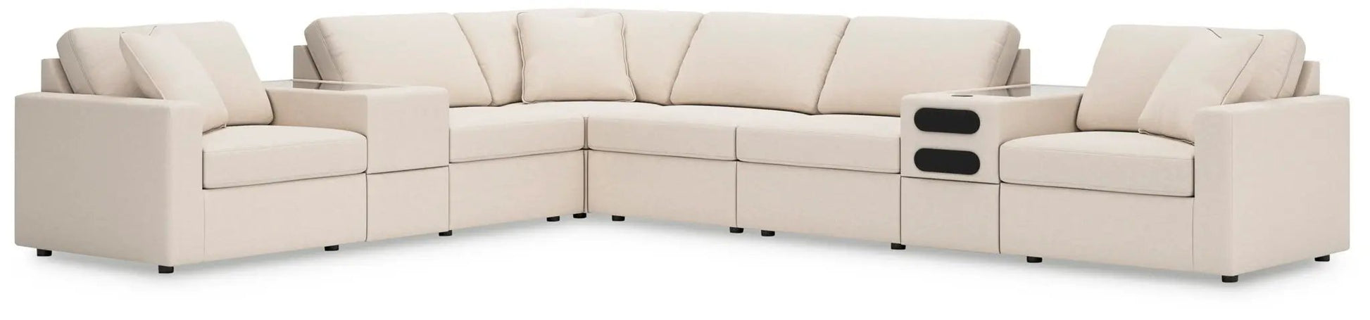 Modmax Sectional Oyster beige with built-in console and cushions by Unique Piece Furniture on Tampa Home & Garden Store