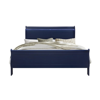 Charlston Bed with LED Lighting, Sleigh Style