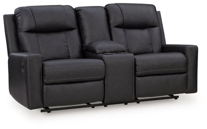Double Reclining Loveseat With Console Caramel