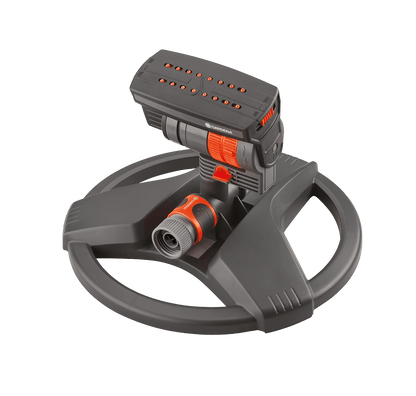 Gardena ZoomMaxx oscillating sprinkler on weighted sled base, 2300 sq ft coverage on Tampa Home & Garden Store