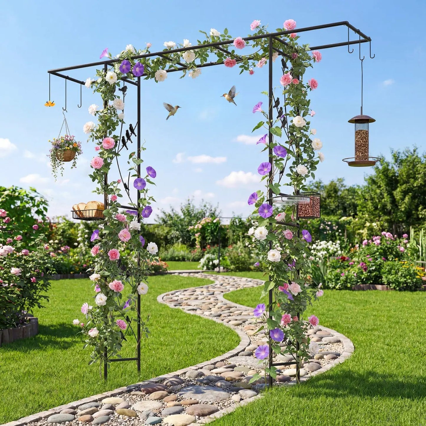 Garden Arbor Bird Feeding Station 84 Inch