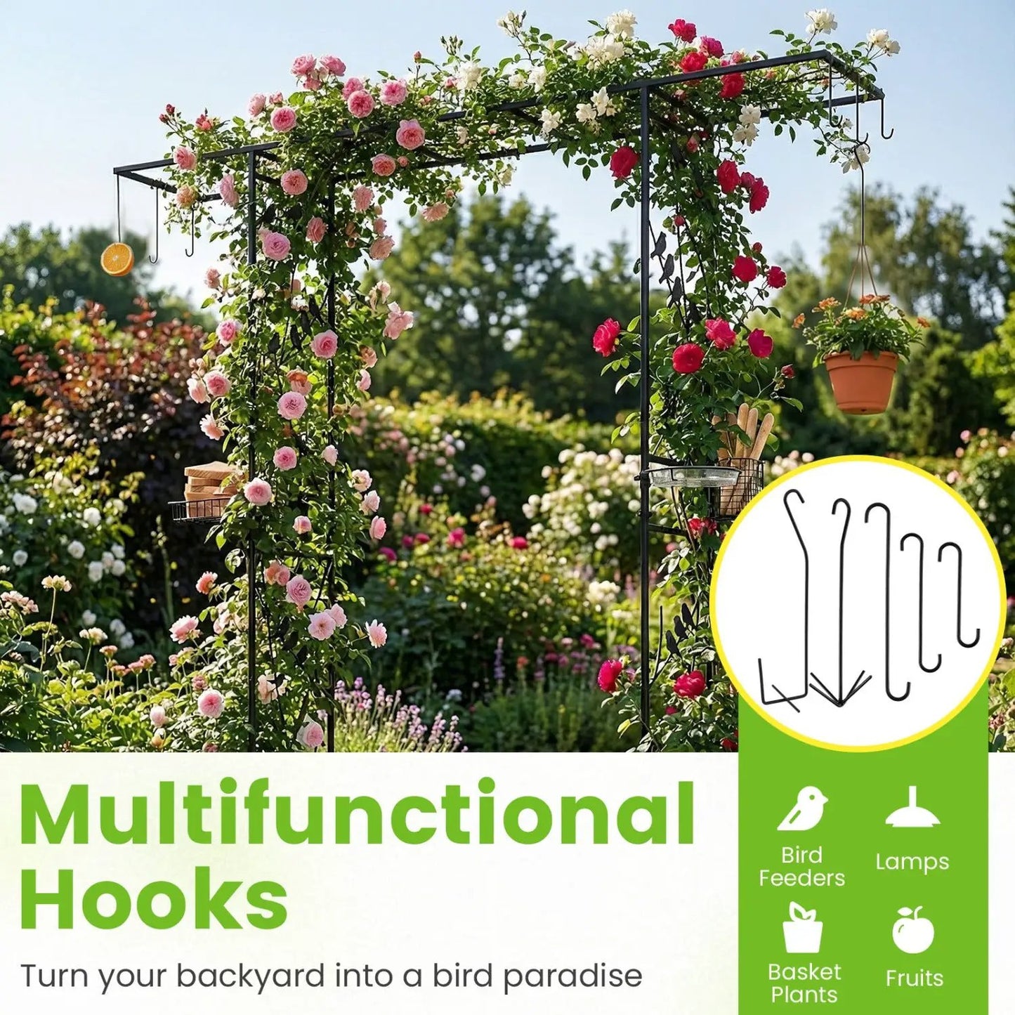 Garden Arbor Bird Feeding Station 84 Inch