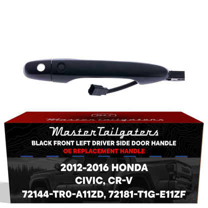 Exterior black door handle replacement for Honda Civic and CR-V, front left by Master Tailgaters on Tampa Home & Garden Store
