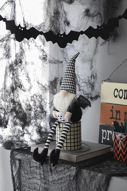 Gnome With Wings and Plaid Hat for Halloween