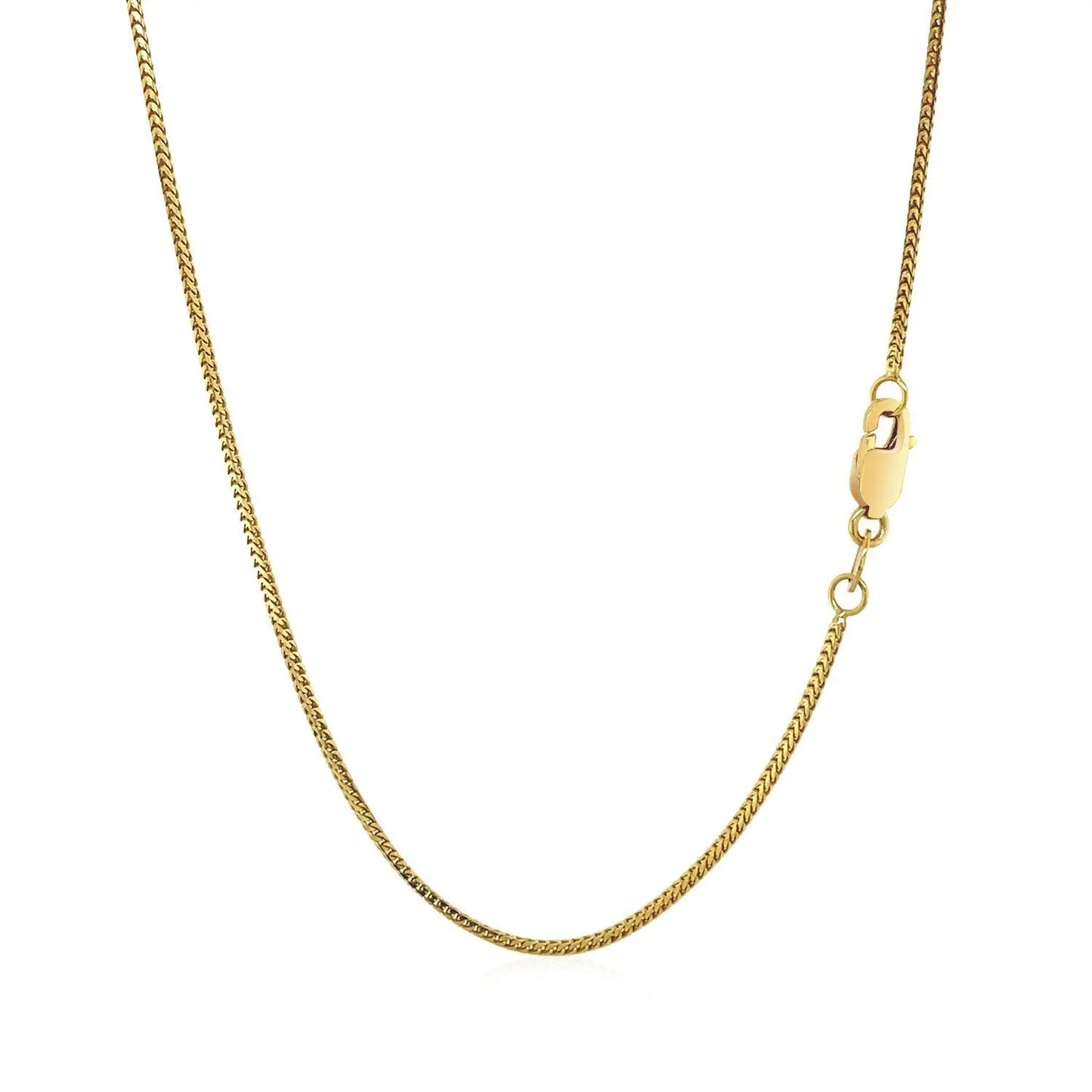 14k yellow gold Franco chain necklace 0.9mm with lobster clasp by Bids.com on Tampa Home & Garden Store