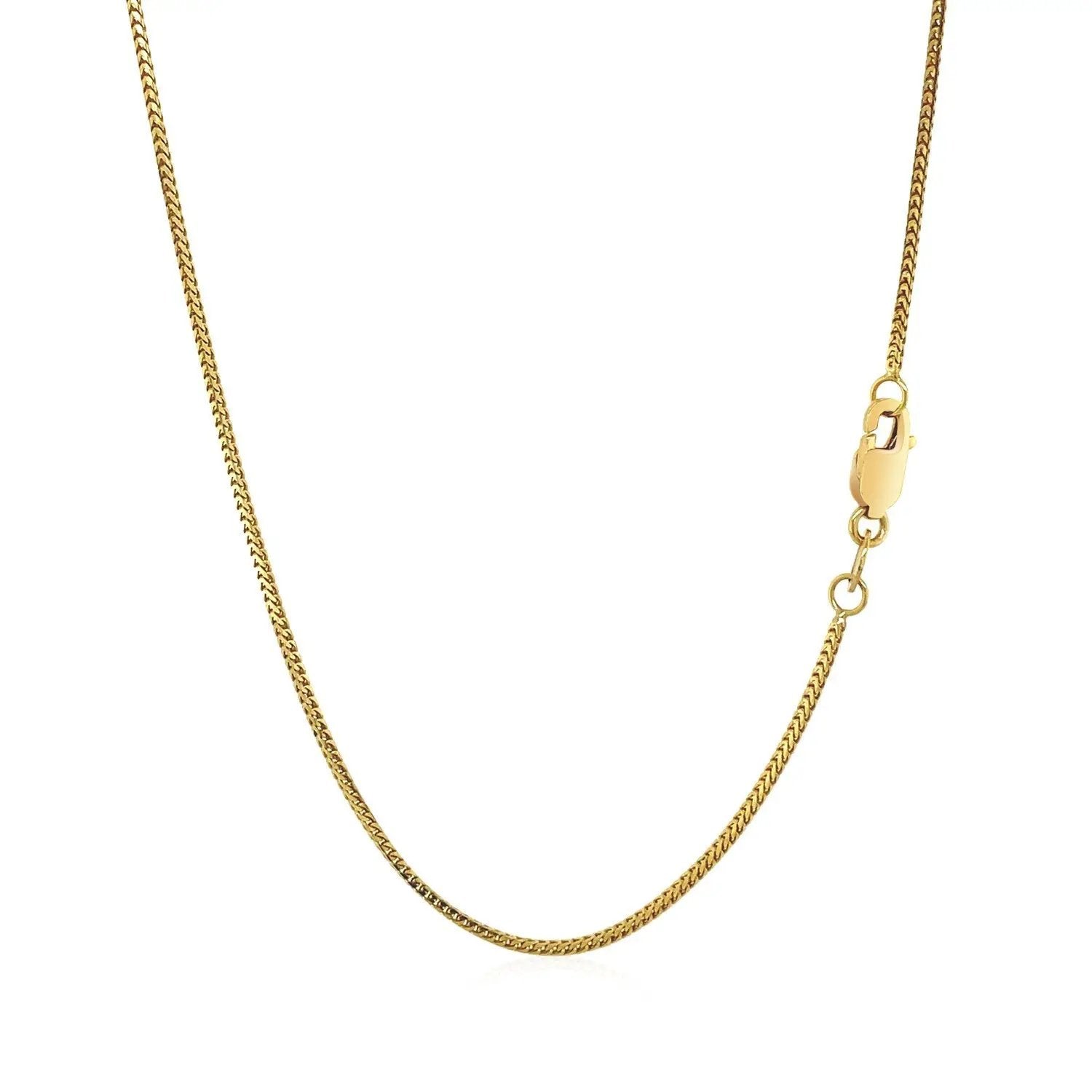 14k yellow gold Franco chain necklace 0.9mm with lobster clasp by Bids.com on Tampa Home & Garden Store