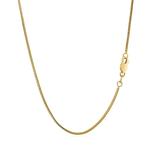 14k yellow gold Franco chain necklace 0.9mm with lobster clasp by Bids.com on Tampa Home & Garden Store