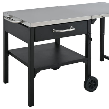 Large Foldable Outdoor Kitchen Cart And Storage