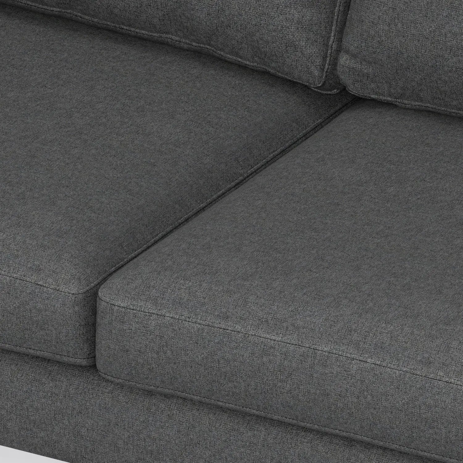 Ava mid century corner sectional sofa handcrafted by Unique Piece Furniture in charcoal gray fabric on Tampa Home & Garden Store