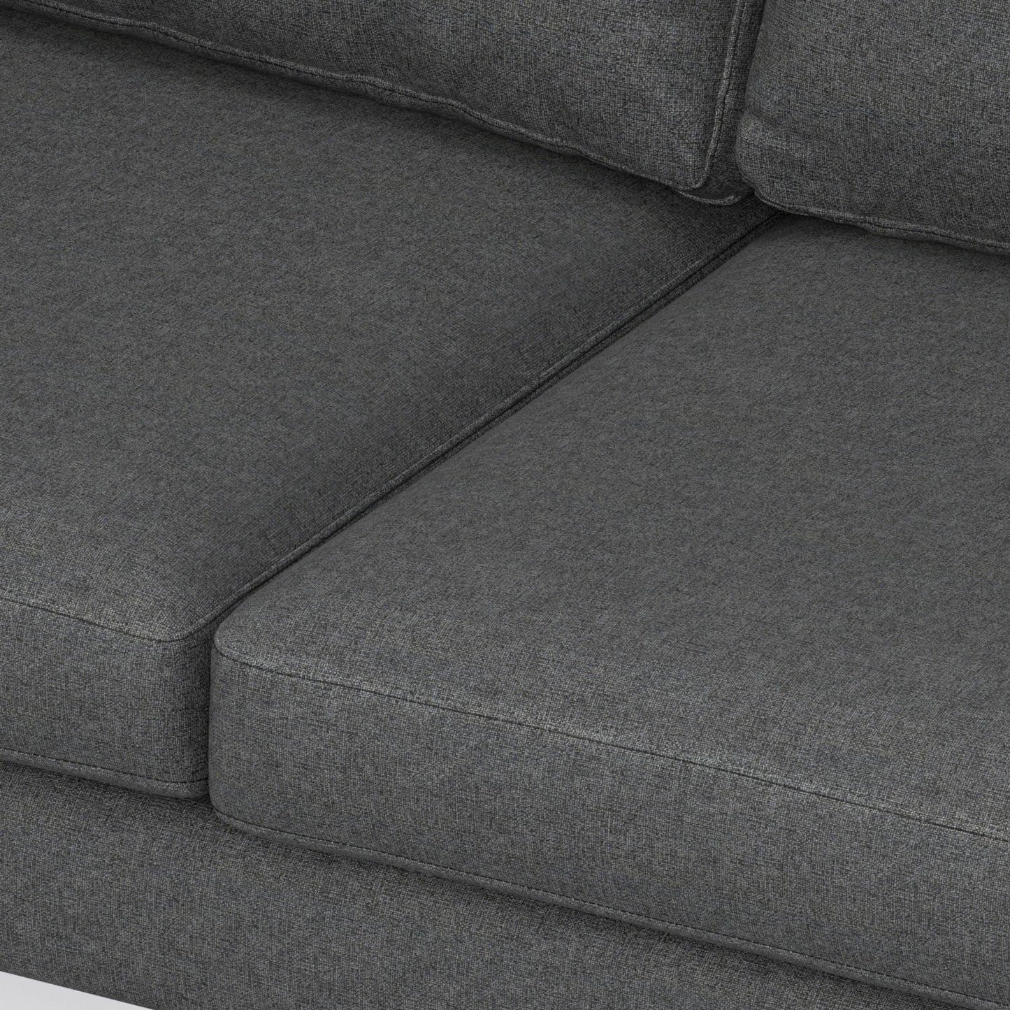 Ava Mid Century Corner Sectional Sofa Handcrafted in charcoal gray fabric by HouseOfZazla on Tampa Home & Garden Store