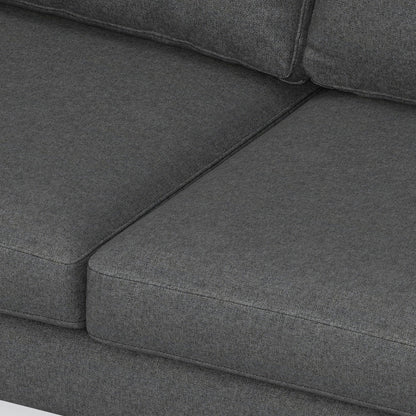 Ava Mid Century Corner Sectional Sofa Handcrafted in charcoal gray fabric by HouseOfZazla on Tampa Home & Garden Store