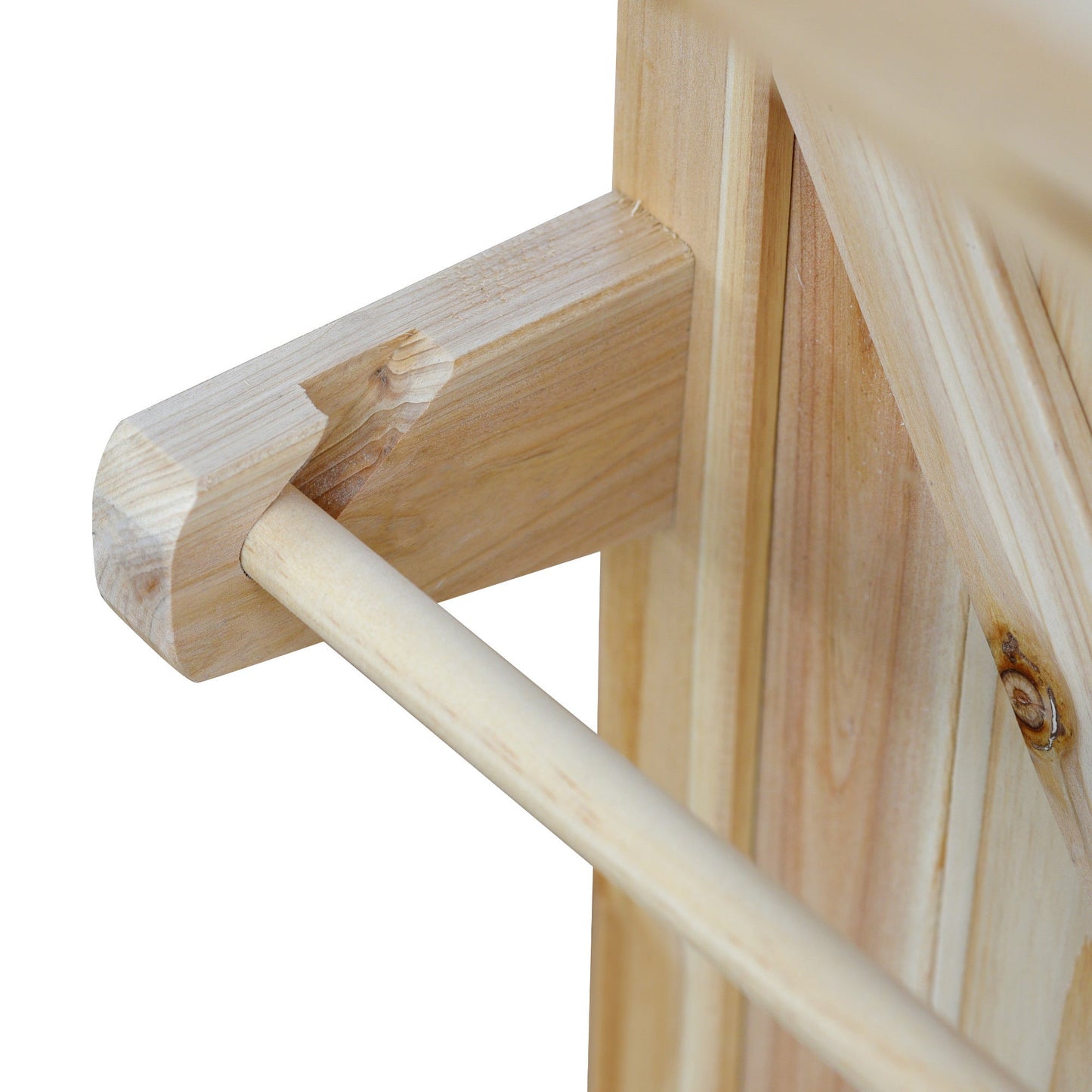 K&K Outdoor Kitchen Island wooden frame close-up with natural pine planks on Tampa Home & Garden Store