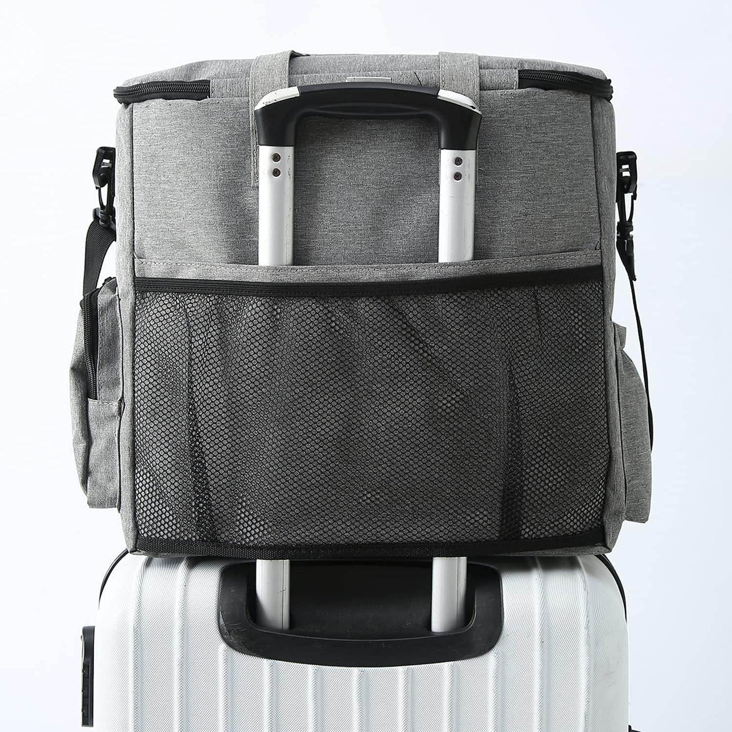 Dog travel bag soft sided carrier gray by Max Rex Collection with top handle and mesh pocket on Tampa Home & Garden Store