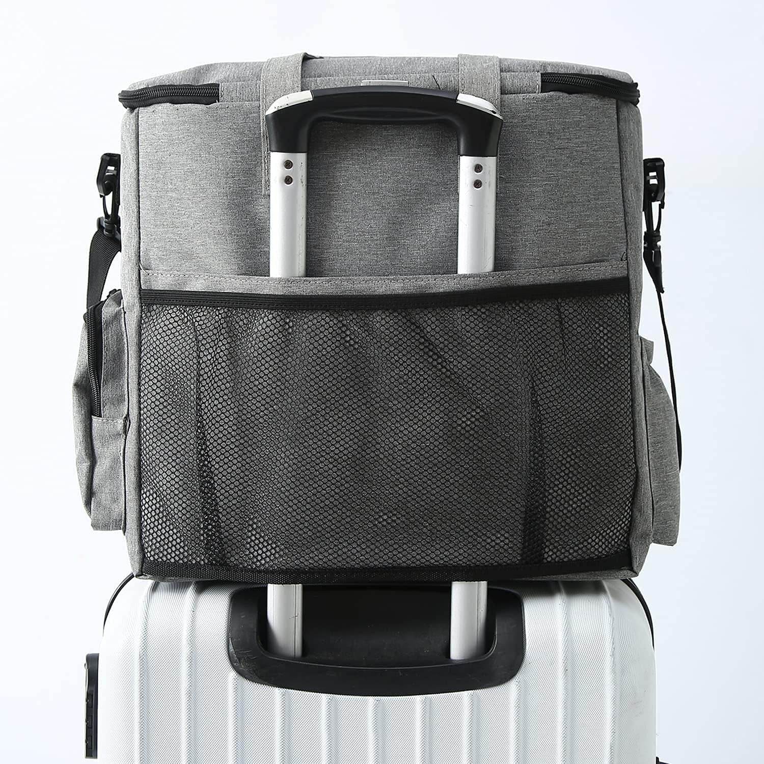 Dog travel bag soft sided carrier gray by Max Rex Collection with top handle and mesh pocket on Tampa Home & Garden Store