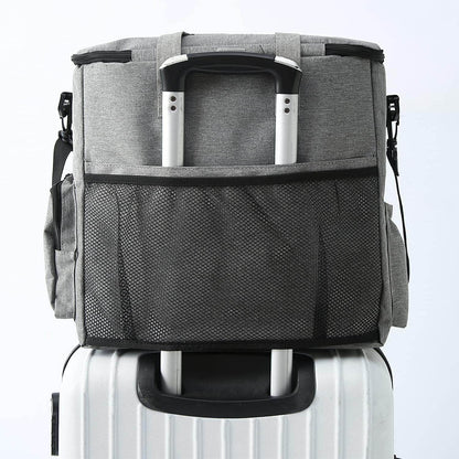 Dog travel bag soft sided carrier gray by Max Rex Collection with top handle and mesh pocket on Tampa Home & Garden Store