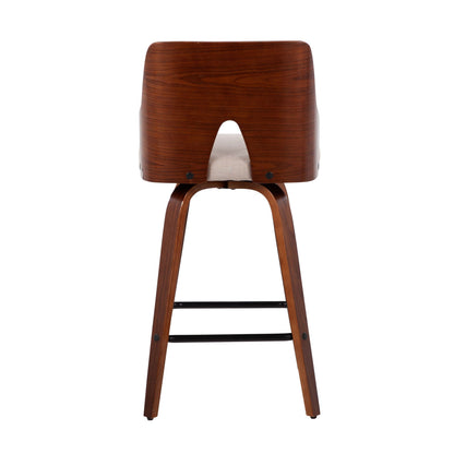 Ariana counter stools set of 2 in warm wood finish by HouseOfZazla on Tampa Home & Garden Store