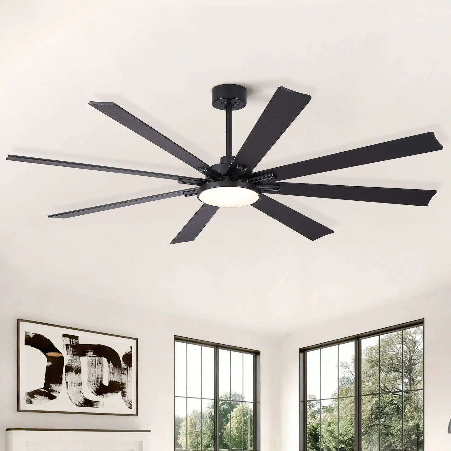 Large Ceiling Fan Dimmable LED Light and Remote