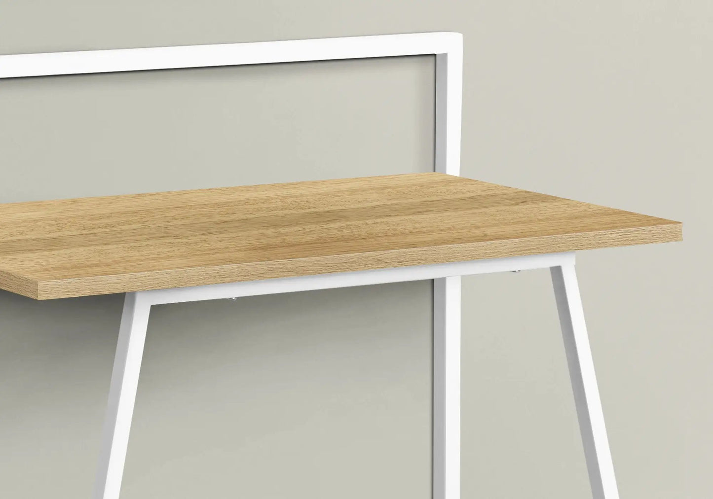 Computer desk with oak top and white frame for modern home office by Unique Piece Furniture on Tampa Home & Garden Store