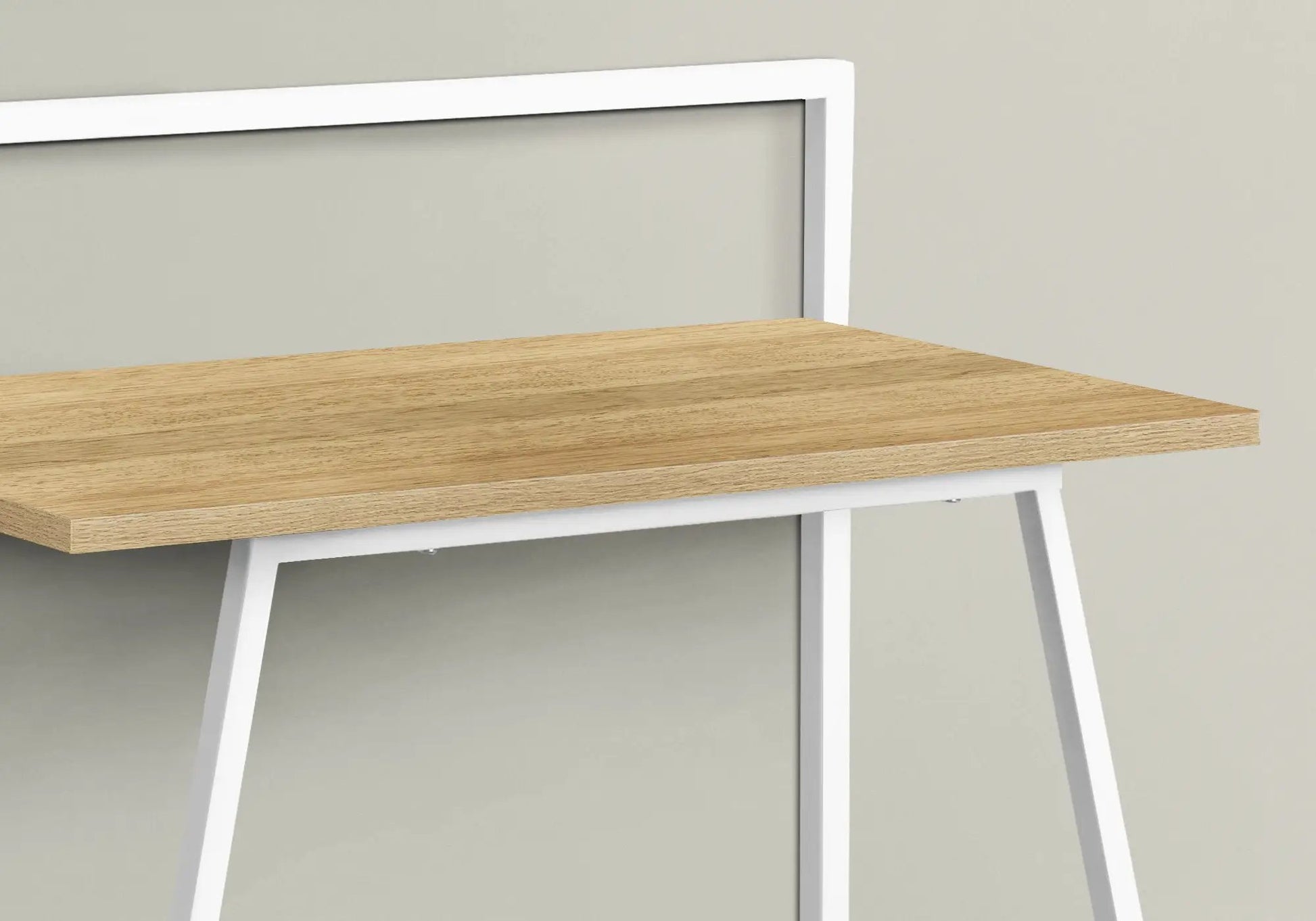 Computer desk with oak top and white frame for modern home office by Unique Piece Furniture on Tampa Home & Garden Store