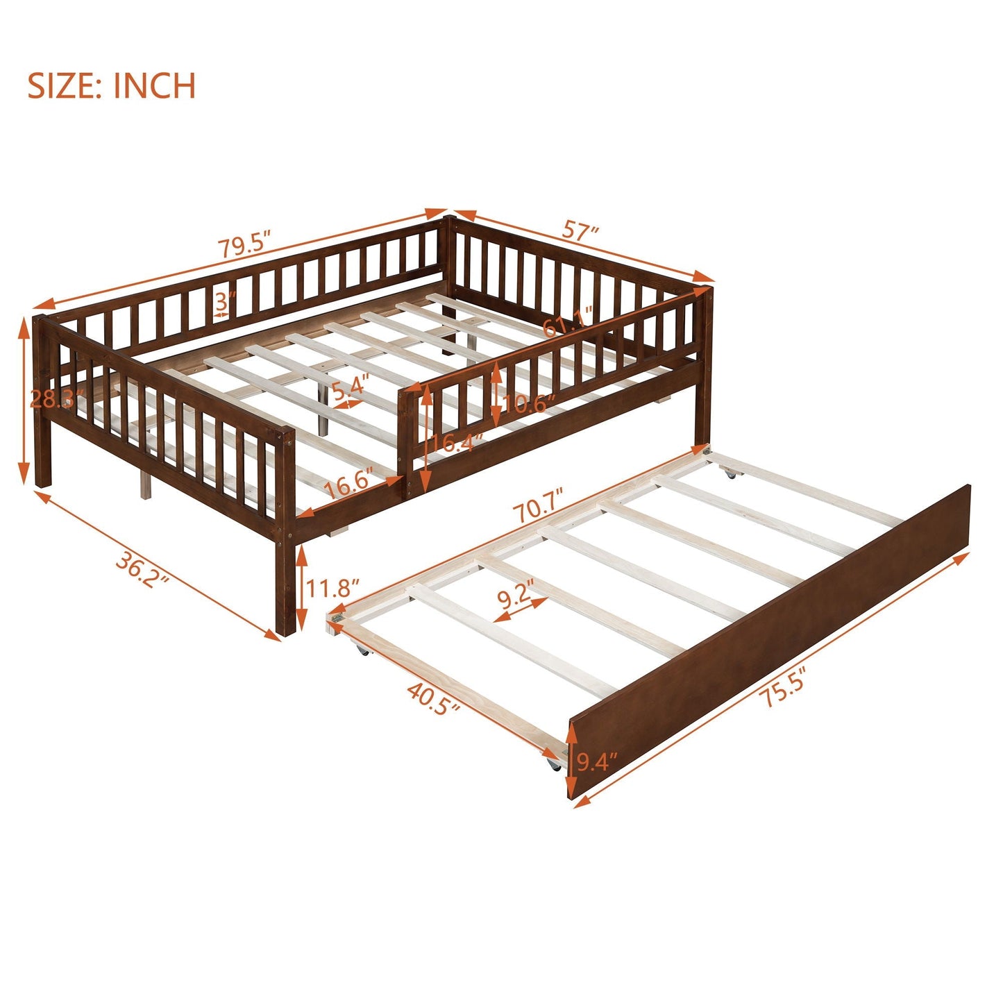 Multi Functional Wooden Daybed and Bedroom