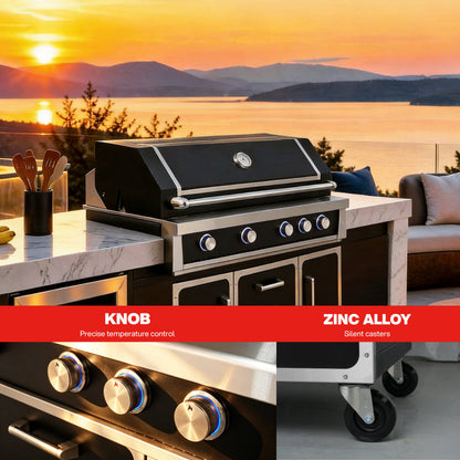 49'' Stainless Steel Standard Grill Featuring Infrared Back Burner HouseOfZazla on Tampa Home & Garden Store