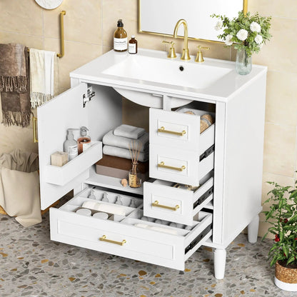 Traditional Bathroom Vanity With Soft Close Doors