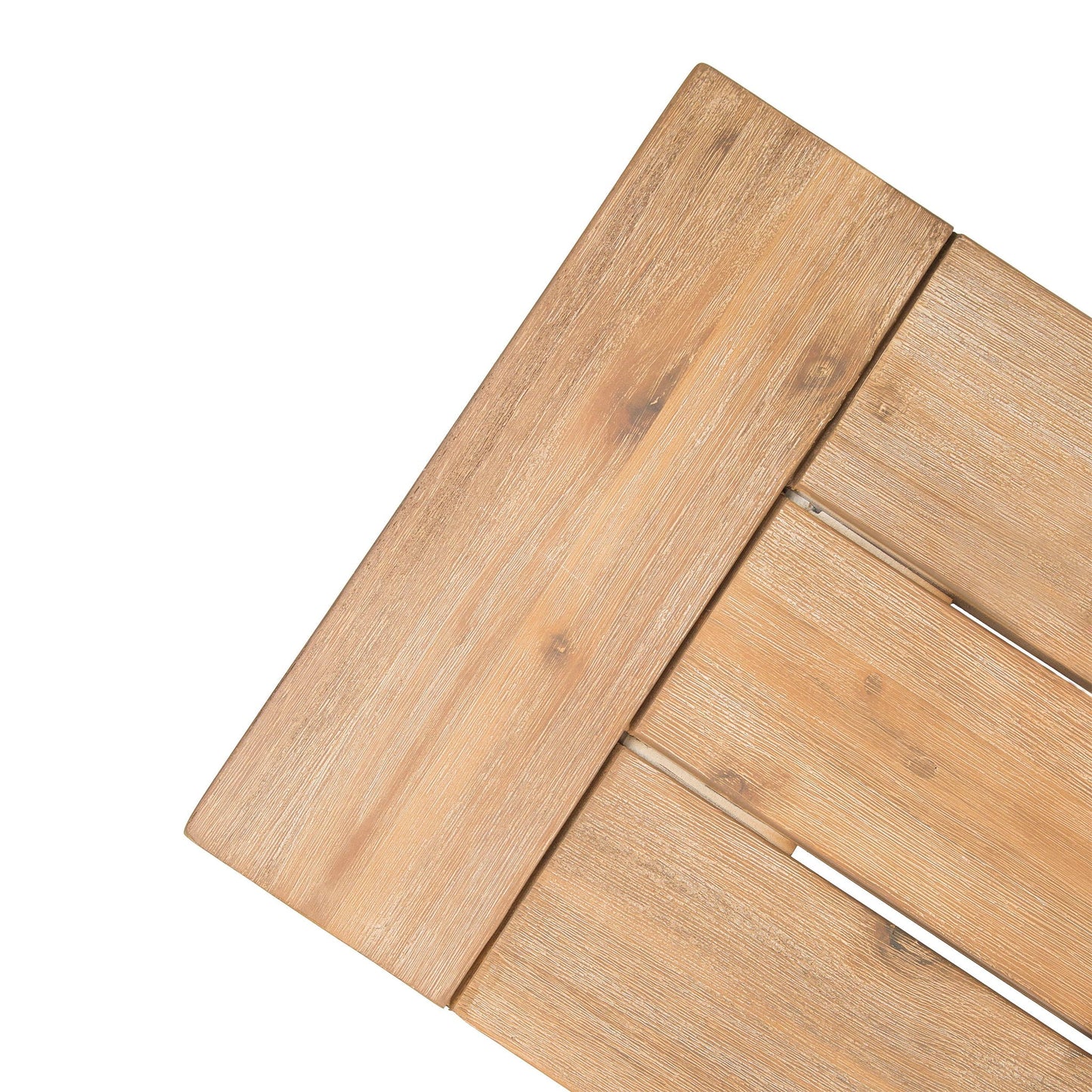 Outdoor Bench with Slat Panel Design and Acacia Wood Frame by HouseOfZazla on Tampa Home & Garden Store