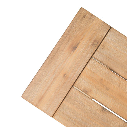 Outdoor Bench with Slat Panel Design and Acacia Wood Frame by HouseOfZazla on Tampa Home & Garden Store