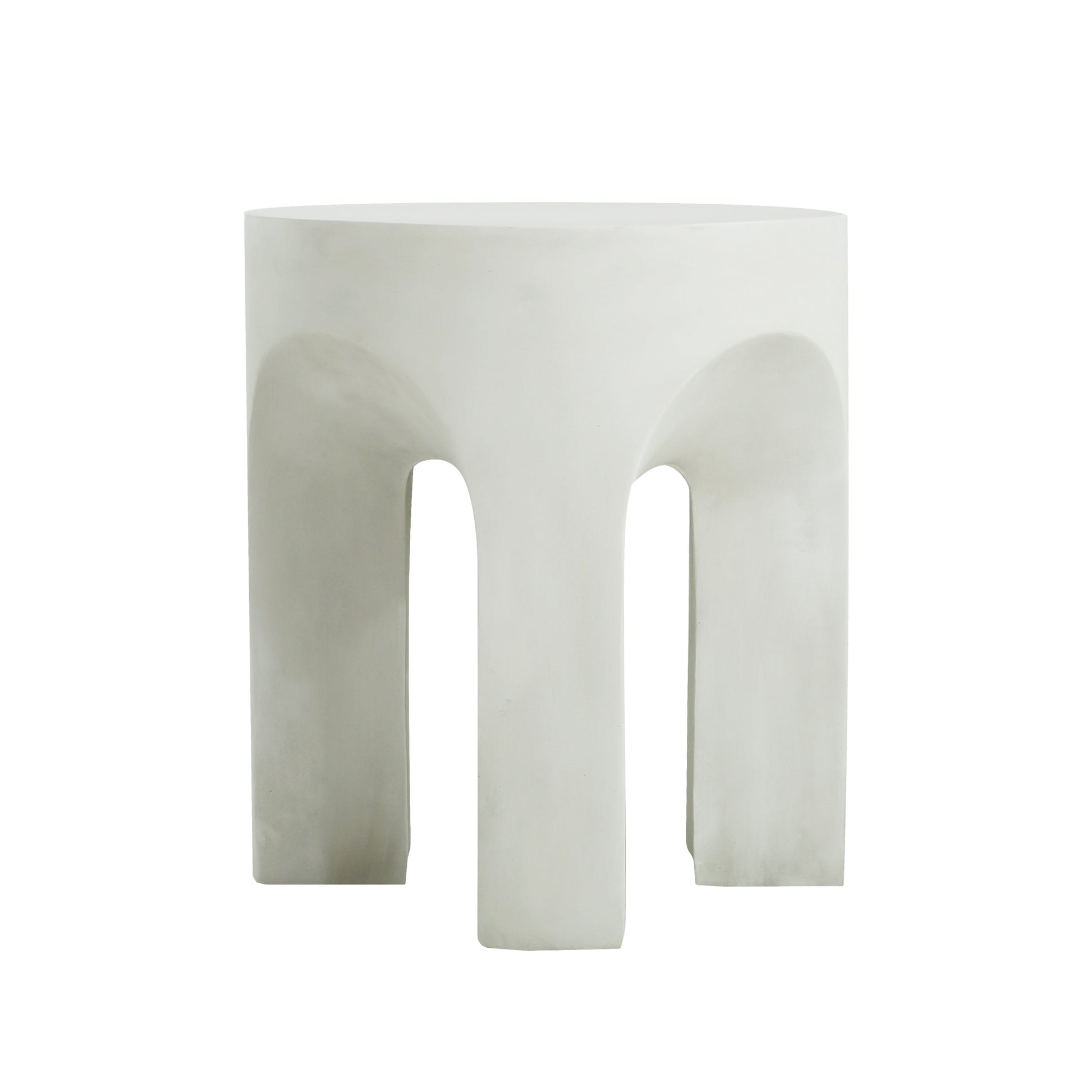 Outdoor MGO Round Top Side Table antique white by HouseOfZazla on Tampa Home & Garden Store