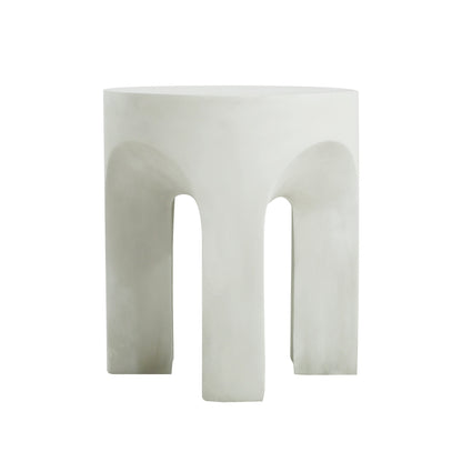 Outdoor MGO Round Top Side Table antique white by HouseOfZazla on Tampa Home & Garden Store