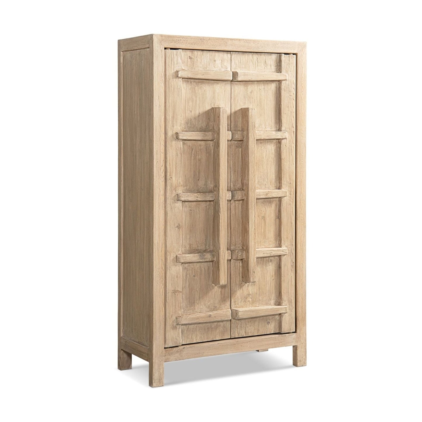 Rowan storage cabinet with double doors natural wood by HouseOfZazla accent cabinet on Tampa Home & Garden Store