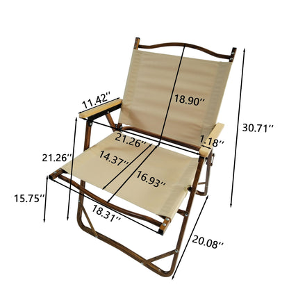 Foldable And Portable Chair Set Of Four Brown