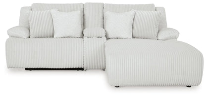 Top Tier Corduroy Reclining Sectional with Chaise