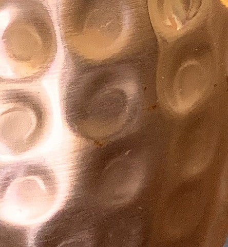 Vibhsa hammered copper Moscow Mule mugs close-up surface, textured metallic finish on Tampa Home & Garden Store