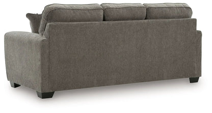 Olten stationary chair and ottoman set in gray textured fabric with boxy arms and dark legs on Tampa Home & Garden Store