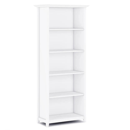 Amherst Five Shelf Bookcase Handcrafted Wood