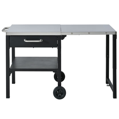 Large Foldable Outdoor Kitchen Cart And Storage