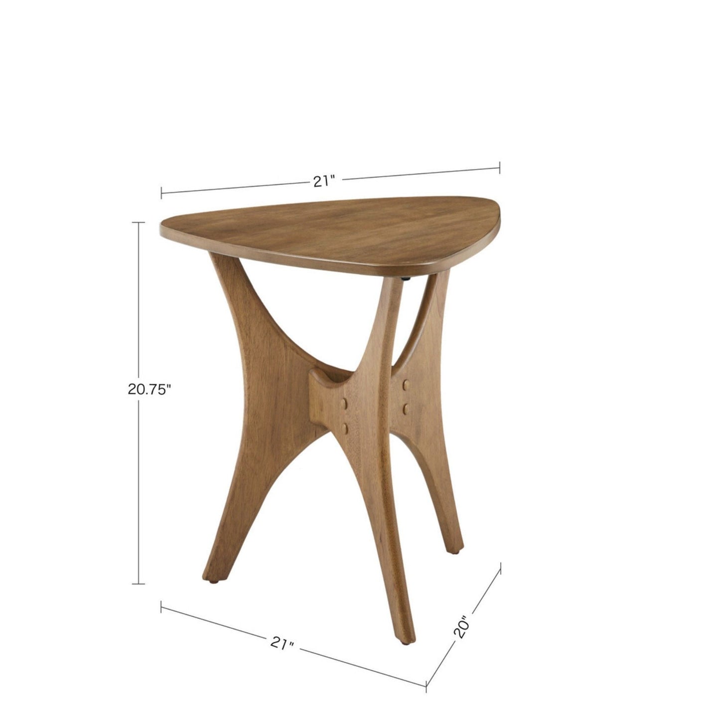 Triangle Table With Unique Design and Elm Finish