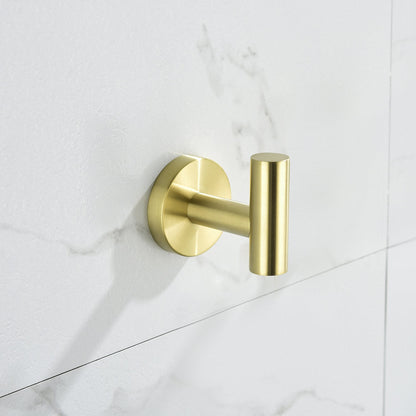 6-Piece Bathroom Hardware Set in brushed gold with wall plate and lever by HouseOfZazla on Tampa Home & Garden Store
