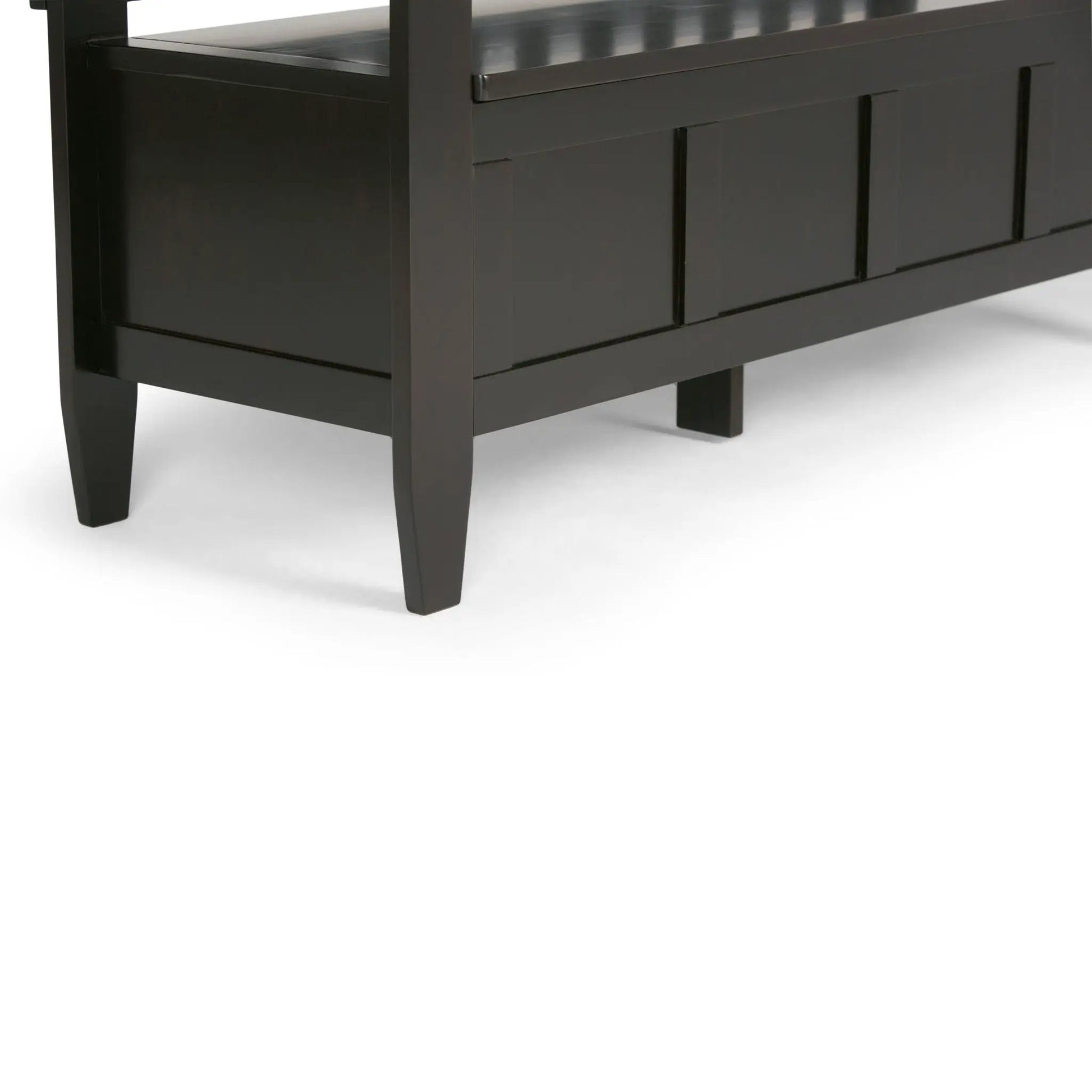 Brooklyn Handcrafted Entryway Storage Bench in black wood by Unique Piece Furniture on Tampa Home & Garden Store